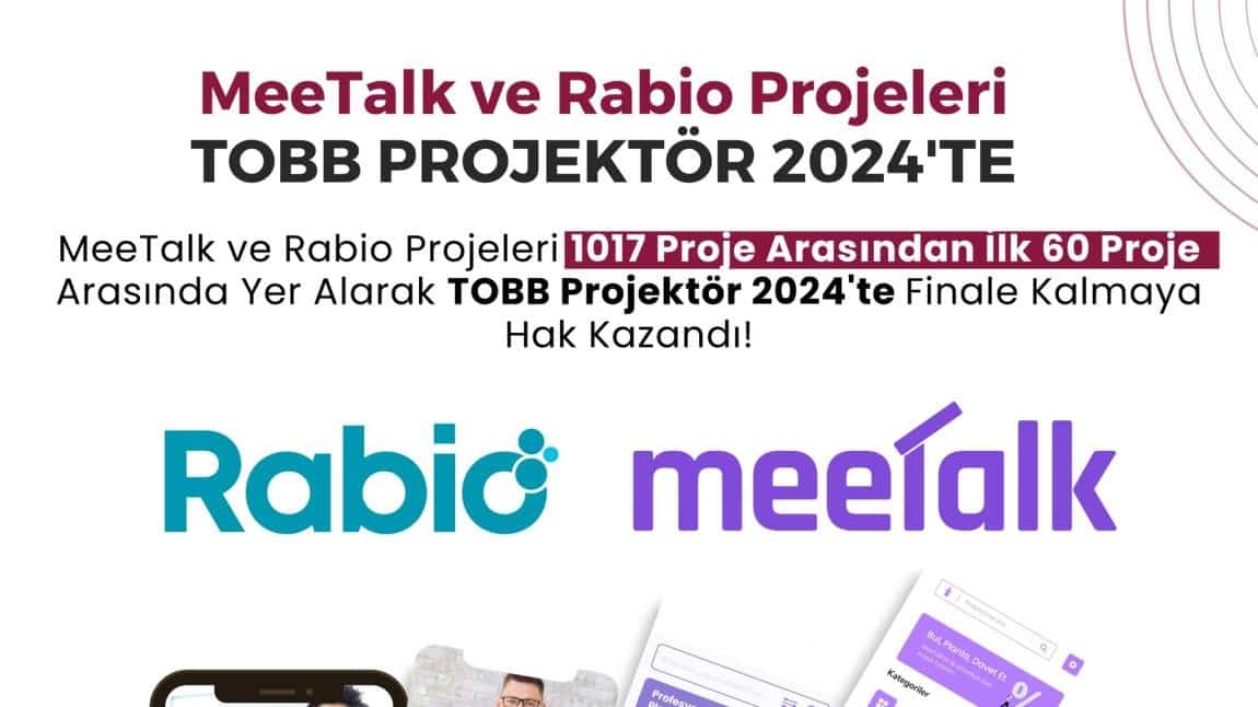 TOBB PROJEKTÖR 2024 YARIŞMASI'NDA İKİ PROJEMİZLE FİNALE KALDIK!